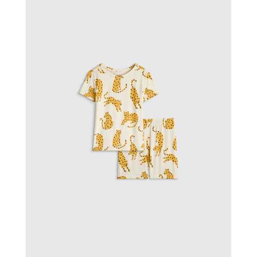 Bamboo Short Sleeve and Shorts Pajama Set - Baby in Jungle Cats