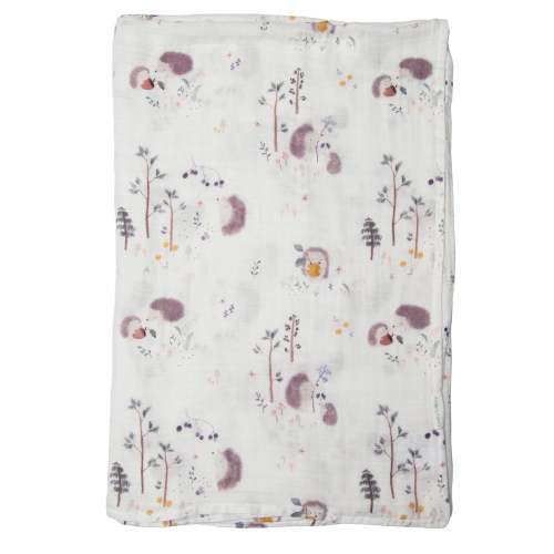 Couverture Mousseline Bambou - Hérissons