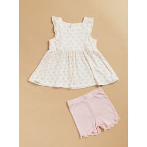 Annie Mini Bows Dress Set in Pink | Tullabee