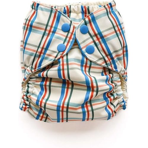 Esembly Cloth Diaper Cover, Plaid, Size 1