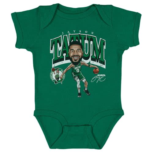 500 LEVEL Jayson Tatum Boston Celtics One-Piece Infant Bodysuit - Jayson Tatum Boston Celtics Cartoon