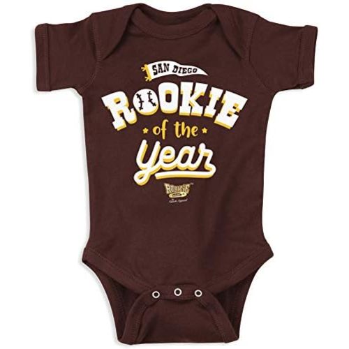 San Diego Baseball Fans. Rookie of The Year Brown Onesie or Toddler Tee (NB-7T)