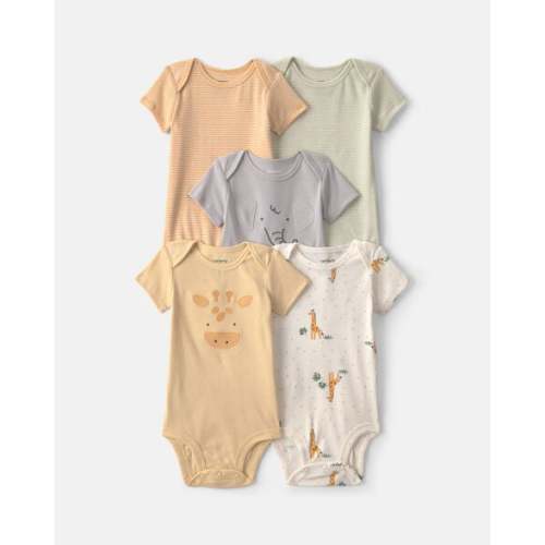 Baby 5-Pack Safari Animal Multipack Bodysuits | Carter's