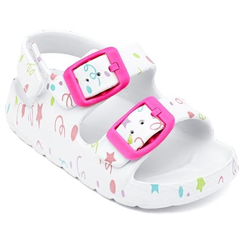 ChayChax Toddler Boys Girls Double Buckle Sandals Children's Adjustable Back Strap Water Sandal