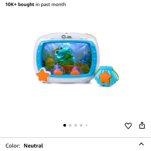 Baby Einstein Sea Dreams Soother Musical Crib Toy and Sound Machine, Newborn and up