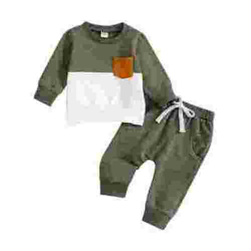 Caqnni Toddler Baby Boy Clothes Boy Color Block Outfit Long Sleeve Hoodie Plaid Sweatshirt Pant Fall Winter Clothes Set (Z02-AG,18-24 Months)