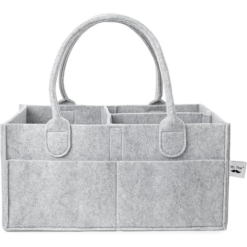 Mr. Pen- Baby Diaper Caddy Organizer, Gray, Medium, Nursery Storage Bin and Car Organizer for Diapers and Baby Wipes