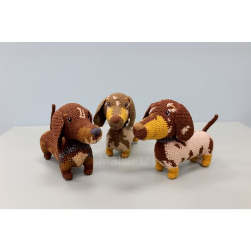 Personalized Stuffed Animals Gift, Wiener Dog Crochet Dachshund Plush, Baby Gift, Baby Shower, Nursery Decor, Dog Memorial, Dog Mom Gift