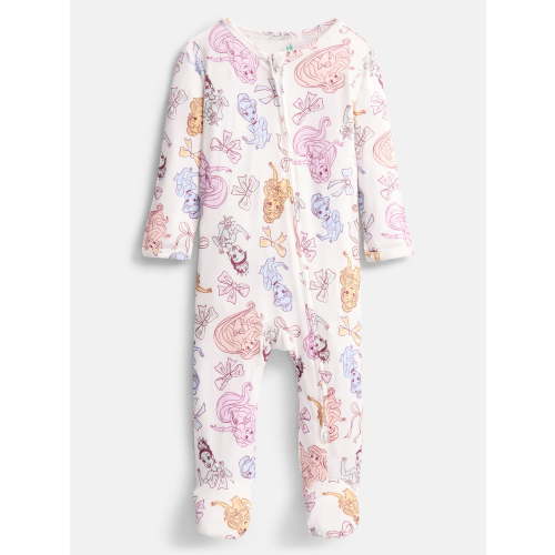 Disney Princess Baby Girls Sleep & Play Footed Pajamas, One Piece, Sizes NB-6/9M
