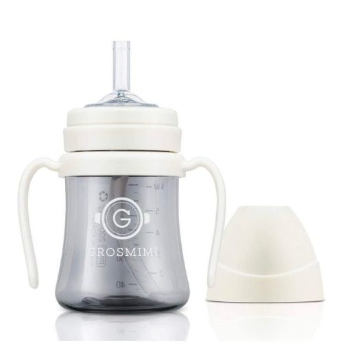 Grosmimi PPSU Straw Cup - 6oz (6 Months+) White 6oz