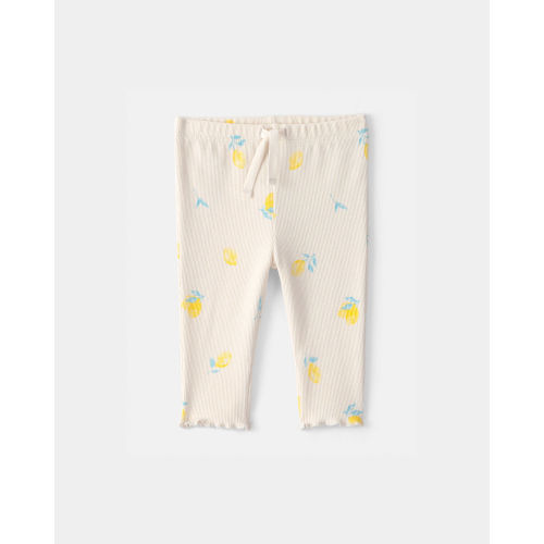Baby Girl Lemon Rib Pants - Ivory - Carter's | Carter's