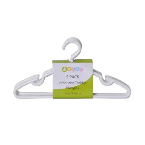 4Baby Hanger White 5 Pack | Baby Bunting AU