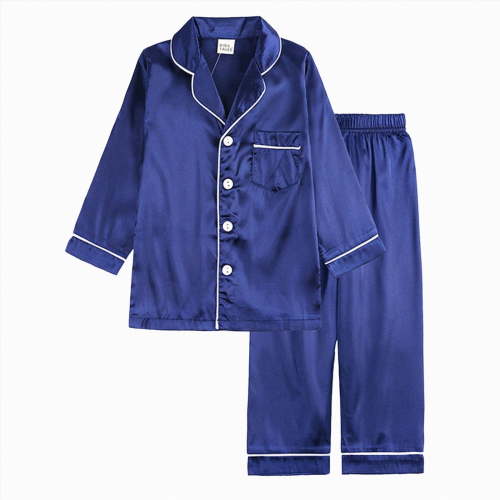 larppty Toddler Girls Boys Silk Satin Pajama Sets Unisex Infant Baby Button Down Shirt Top and Pants Set 2Pcs Sleepwear Loungewear Clothes