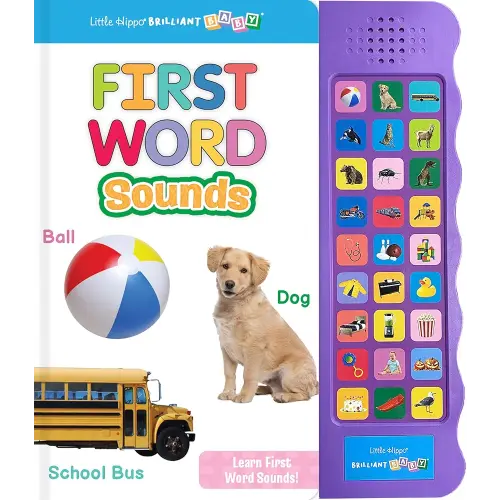 Little Hippo Books Listen and Learn First Words Book | Preschool Educational Sound Books for Kids | Brilliant Baby Educational Books & Kids Books | ... (Brilliant Baby® Early Learning Collection)