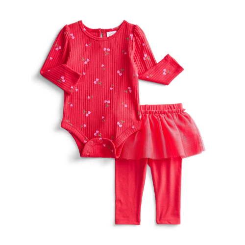 Wonder Nation Baby Girls' Bodysuit and Tulle Skeggings Set, 2-Piece, Sizes 0/3M-24M