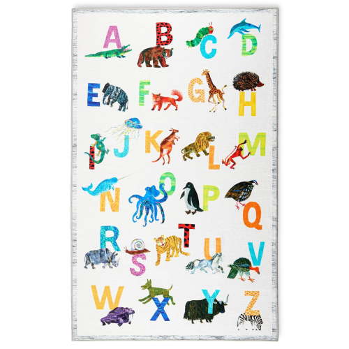 Eric Carle Washable Alphabet Zoo Graphic Children's Area Rug, 5' x 8'