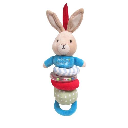 Beatrix Potter Stuffed Peter Rabbit Jiggle Toy - Blue