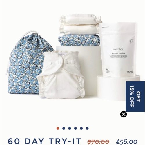 Cloth Diapering Try-It Kit - Esembly Baby forget me not