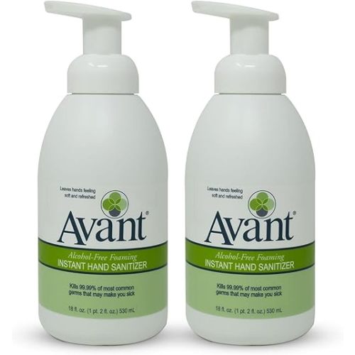 Avant® Alcohol-Free Foaming Hand Sanitizer, 18 oz Bottle 2-Pack bulk