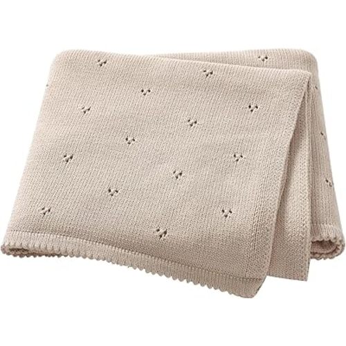 Baby Blanket 100% Cotton Muslin Soft Warm Baby Blanket for Boys & Girls, 100x80cm, Perfect for Naptime, Bedtime & Pram Cover, Gentle & Comfortable, Ermaoo