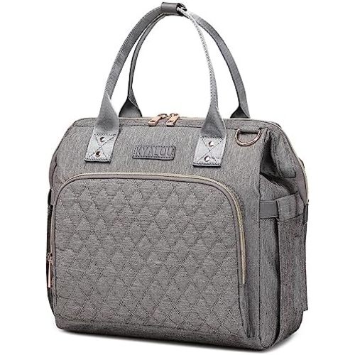 KYALOU Mini Baby Diaper Bag - Tote/Backpack/Crossbody/Shoulder (Grey)