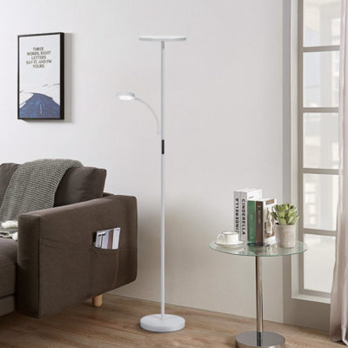 Latitude Run® Jernell 70" LED Dimmable Torchiere & Reading Floor Lamp with Remote Control & Reviews | Wayfair