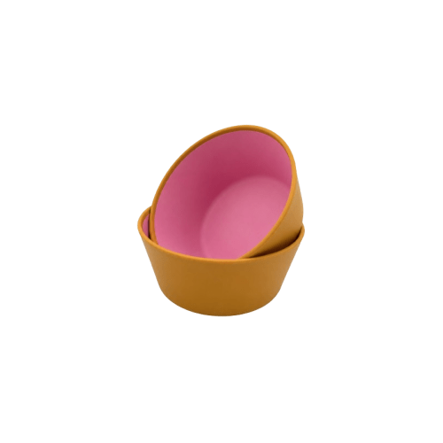 Buy Milly Stone Silicone Two Toned Bowl Set Soft Berry and Golden Honey at Well.ca | Free Shipping $35+ in Canada