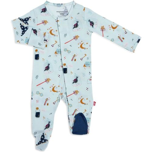 Magnetic Me Modal Magnetic Fastener Baby Footie Pajamas