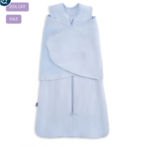 HALO® Supersoft Bamboo Swaddle 2.0 TOG – Blue Fog Size Small