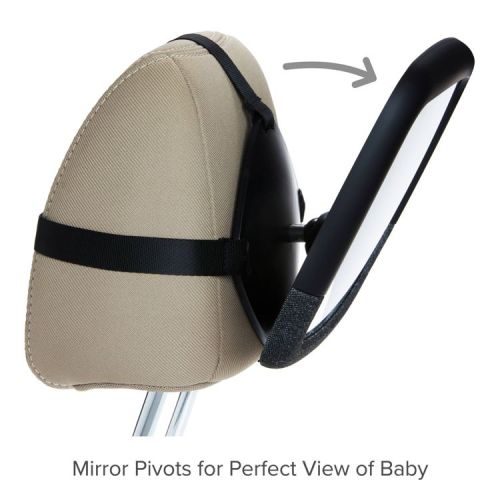 Munchkin Brica 360° Pivot Baby In-Sight Adjustable Car Mirror - Black: Plastic Safety Back Seat Accessory