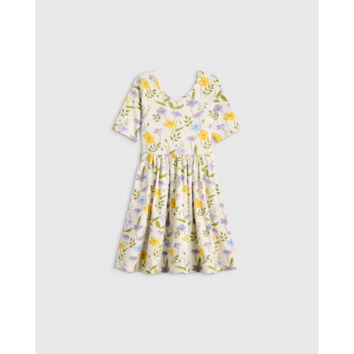 Organic Cotton Skater Dress - Toddler Girl in Multi Hearts