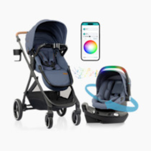 Shyft Intuiti+ Travel System featuring Revolve180 LiteMax NXT Rotating Infant Car Seat with SensorySoothe