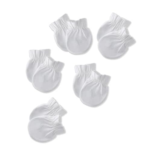 Morgan 5-Pack Baby Mittens 100% Organic Cotton No Scratch Mittens for Newborn Baby Boys & Girls​