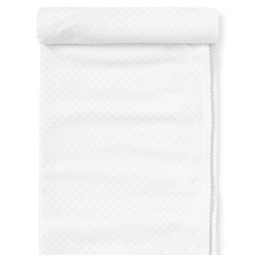 Personalized White/Silver New Kissy Dots Blanket