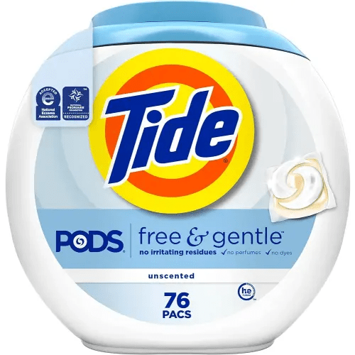 Tide PODS Free & Gentle Laundry Detergent Soap Pacs, 76 Count