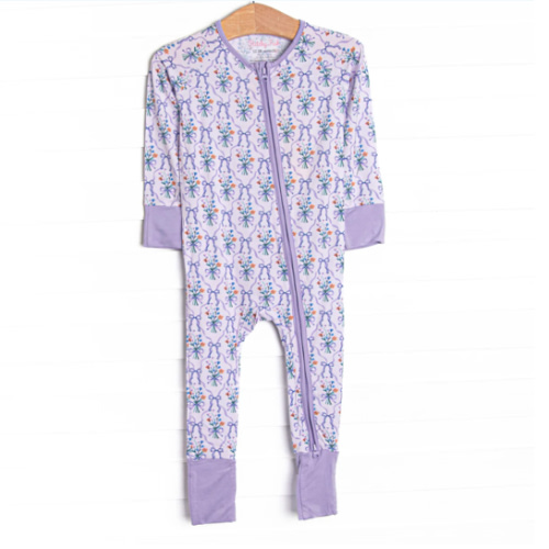 Patches of Petals Bamboo Zippy Pajama, Purple – Stitchy Fish