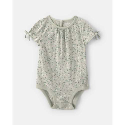 Baby Girl Floral Short-Sleeve Bodysuit - Green - OshKosh B'gosh | Carter's
