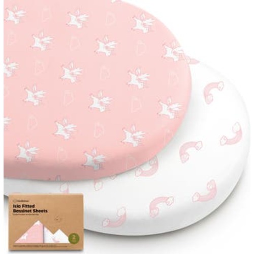 2-Pack Isla Fitted Bassinet Sheets