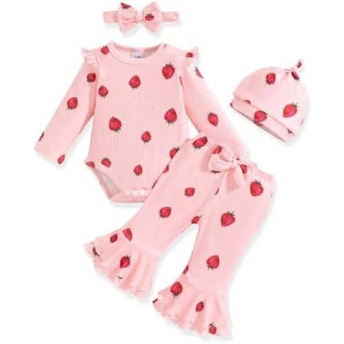 Vibebox Newborn Baby Girl Clothes Fall Coming Home Outfits Set Preemie-12M