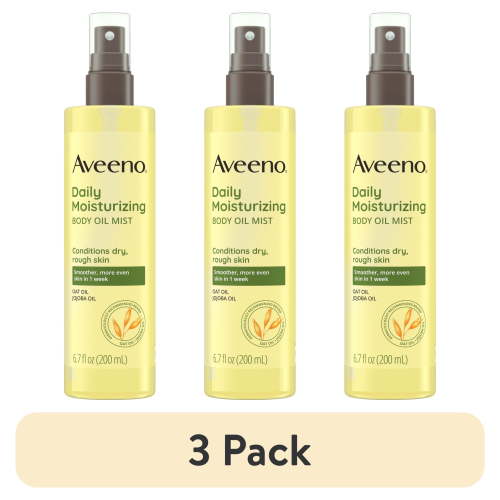 (3 pack) Aveeno Daily Moisturizing Body Oil Mist with Oat Oil, 6.7 fl. oz