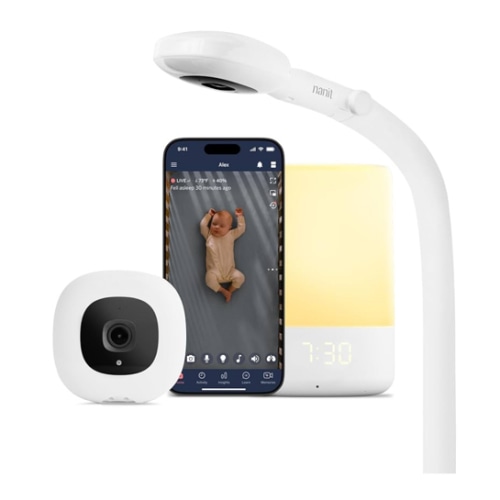 Nanit Essentials Smart Baby Monitor with Floor Stand – 1080p HD Wi-Fi Camera, Sleep Tracking, Two-Way Audio, Night Vision, Motion & Cry Notifications, White