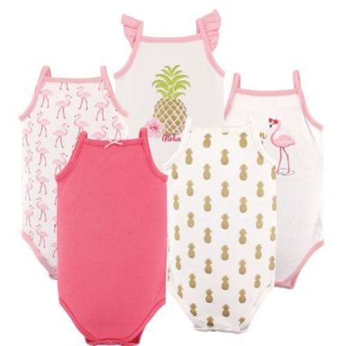 Luvable Friends Hudson Baby Sleeveless Bodysuits 5pk, Sweet Pineapple, 9-12M