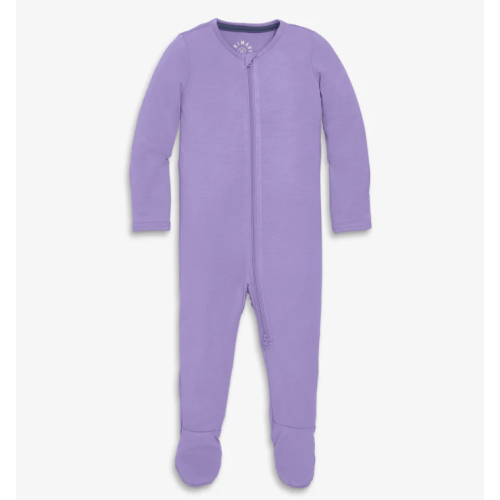 Baby stretch modal zip footie