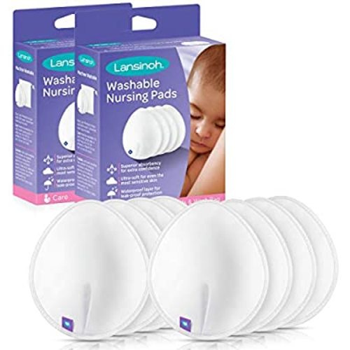 Lansinoh Reusable Nursing Pads for Breastfeeding Mothers, 8 Pads - 4 Pairs