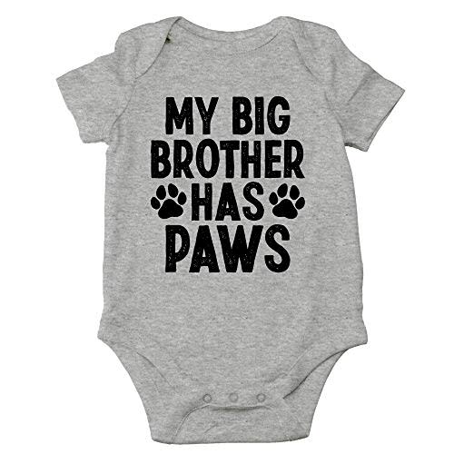 CBTwear My Big Brother Has Paws - Baby Clothes - Funny Newborn Bodysuit Outfits for Boys and Girls