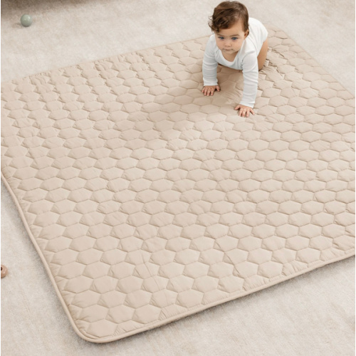 Play Mat with Non-Slip Bottom in Sand – Comfy Cubs Square 56” x 56”
