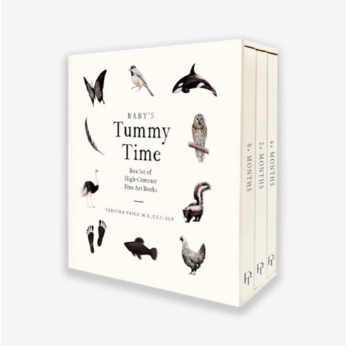 Baby's Tummy Time Book Box Set: A 3-Book Box Set of High-Contrast Art for Visual Stimulation at Tummy Time (Tabitha Paige Children's Book Series)