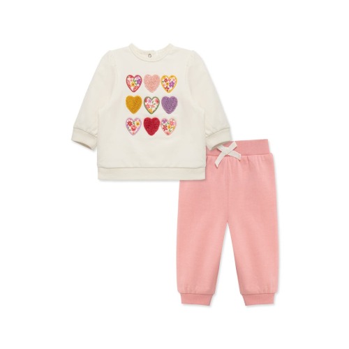 Hearts Active Sweatshirt & Joggers Set, 3M- Only 1 left