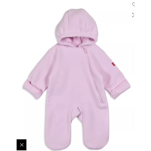 Unisex Warmplus Fleece Footed Bunting - Pink 0-3M