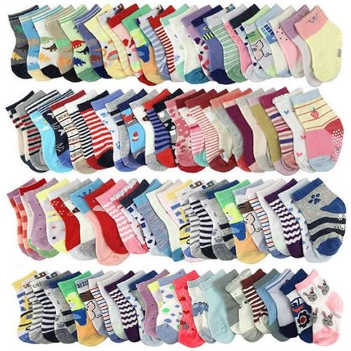 WAFUNNE 20 Pairs Baby Socks Wholesale for Infant Toddler Kids Children (Pattern at Random)
